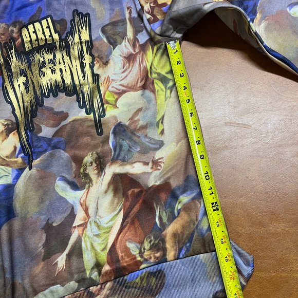 NWT Rebel Vengeance Boticelli Wearable Art Print Hoodie Jacket Size S‎ #108 - Picture 8 of 10
